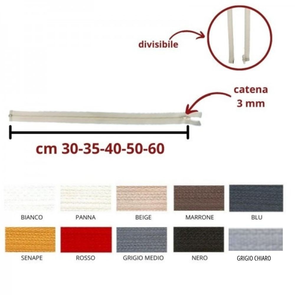 Chiusura spirale divisibile catena 3 1185/0