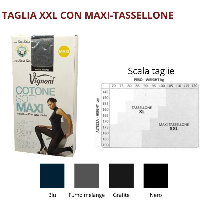 Collant donna caldo cotone 120 den(TG XXL) Vignoni