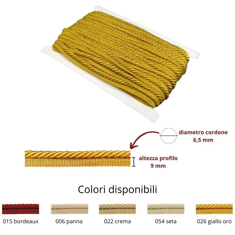 Cordone con profilo ø mm 6,5 articolo 2560/05 metri 20