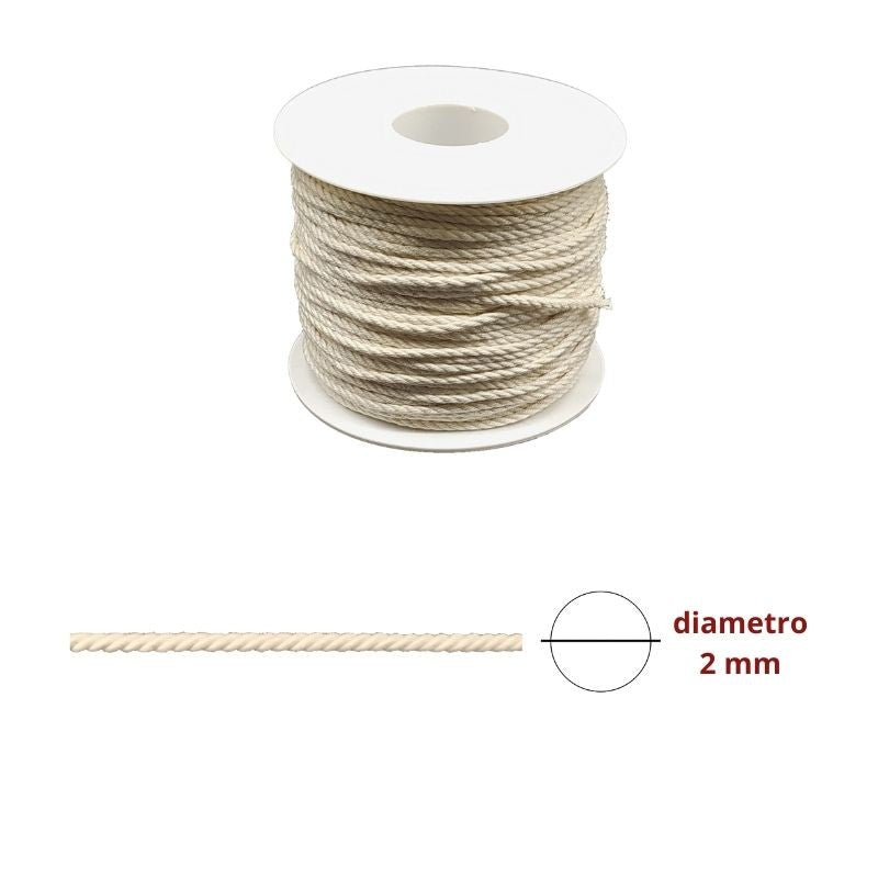Cotton cord ø mm 2 item 42302 50 meters