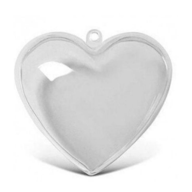 Cuore plastica trasparente h cm 10 articolo 2005/100