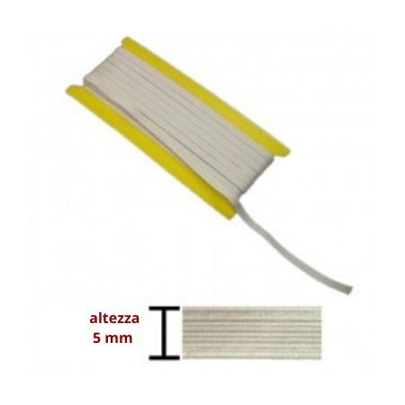 Elastico m20 treccia h mm 5 articolo 10T metri 20