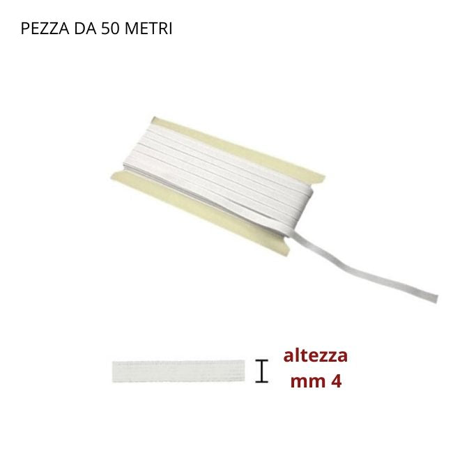 Elastico treccia h mm 4 articolo 004 metri 50