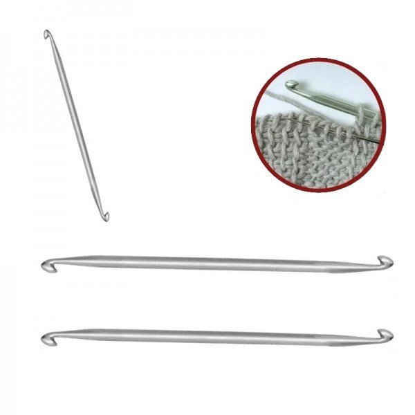 Ferro uncinetto doppio uncino punto tunisino articolo 3913/4