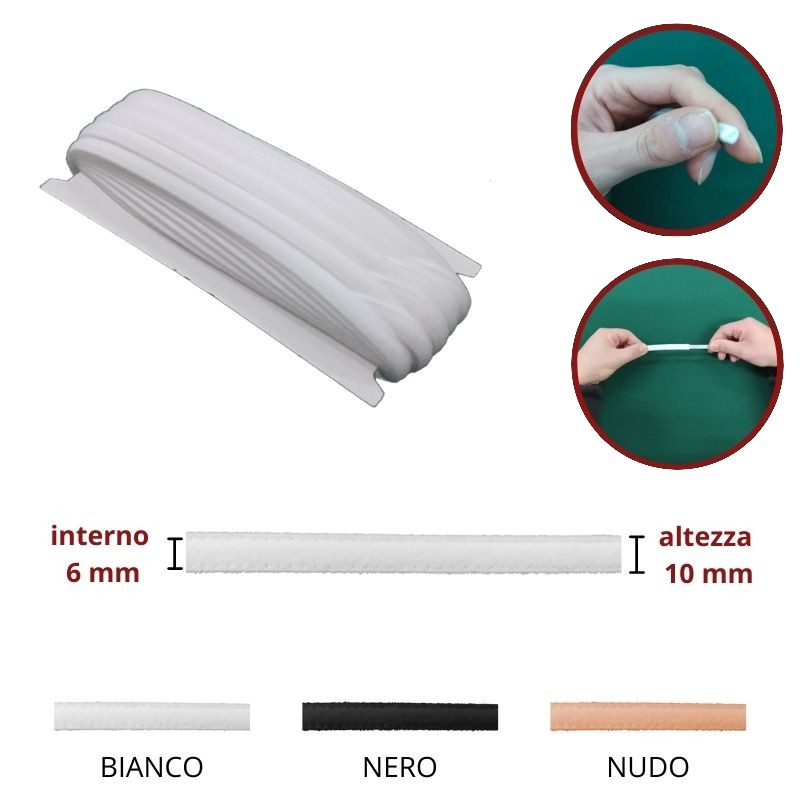 Fettuccia ricopri stecca in cotone h mm 10 metri 20