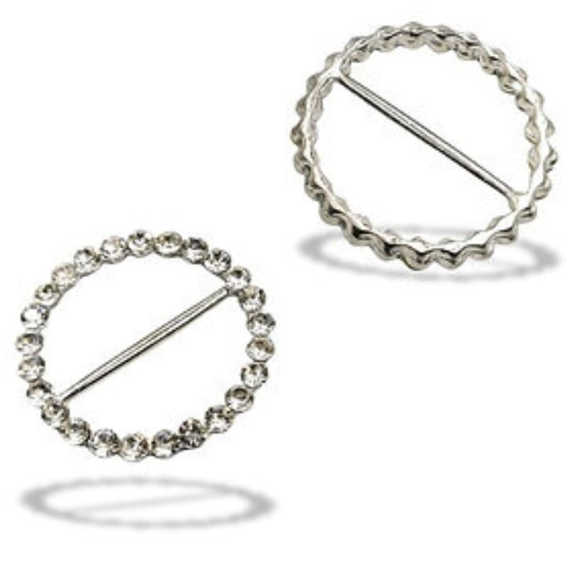 Fibbia circolare realizzata con pietre crystal articolo FM9460