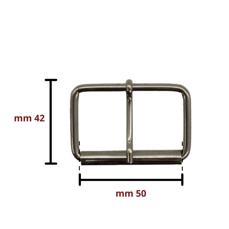Fibbie metallo filo a rullo h 50 mm articolo 1278/5 pezzi 5