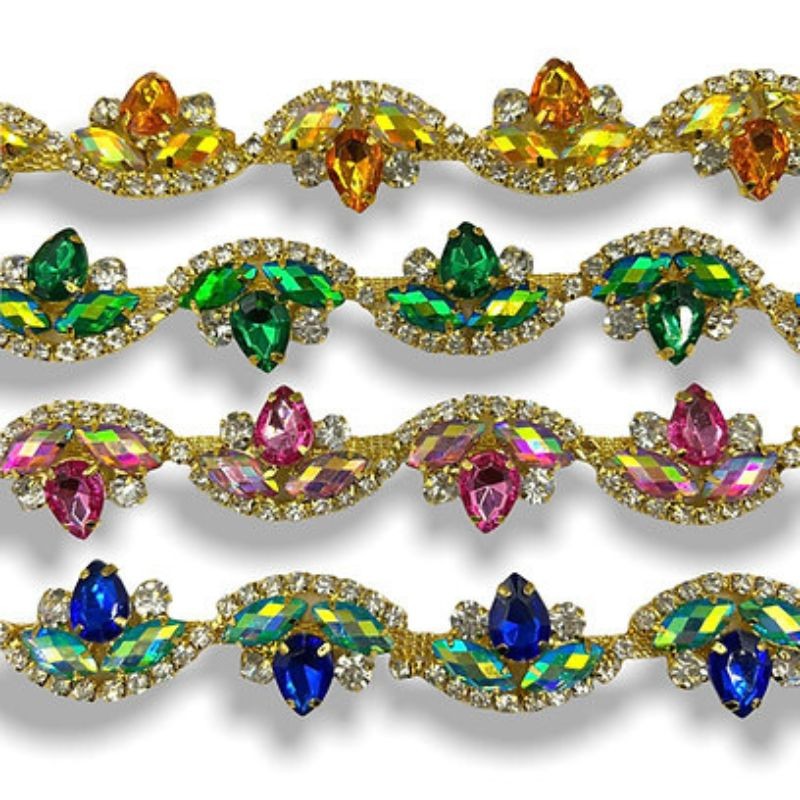 Filo catena strass con pietre articolo FM9933