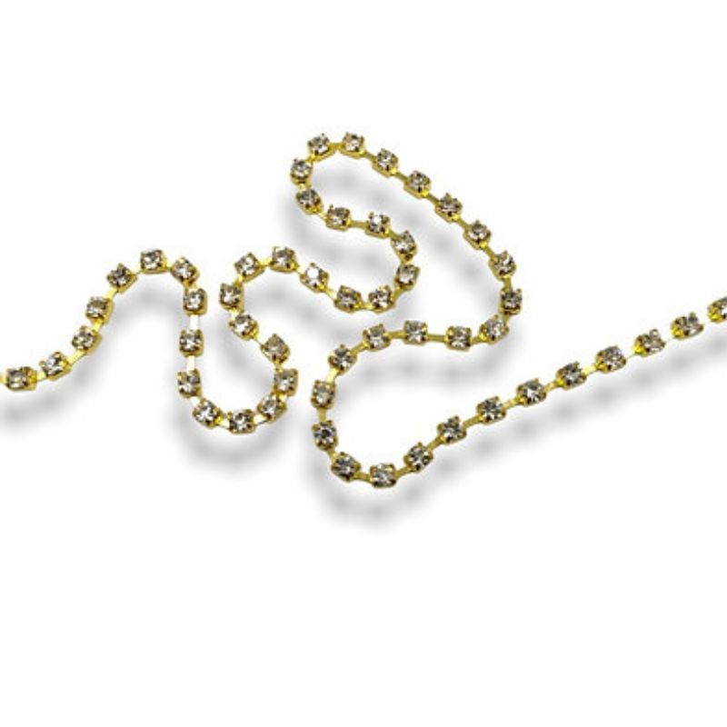 Rhinestone chain wire (wide mesh) ss16 (Ø 4 mm) jewel item FM9317