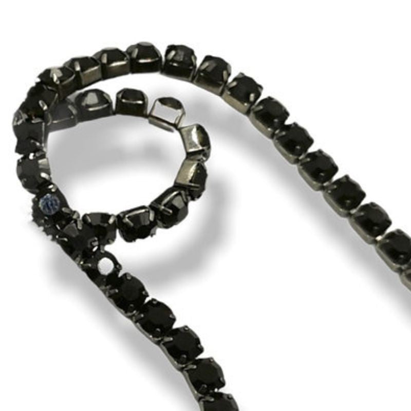 Filo catena strass (maglia stretta) ss6 (Ø 2 mm) gioiello articolo FM9298