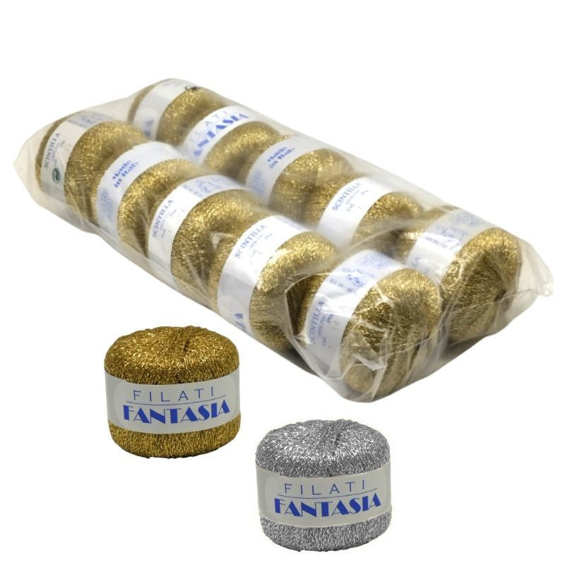 Metallic knitting thread gr 25 article Scintilla balls 10