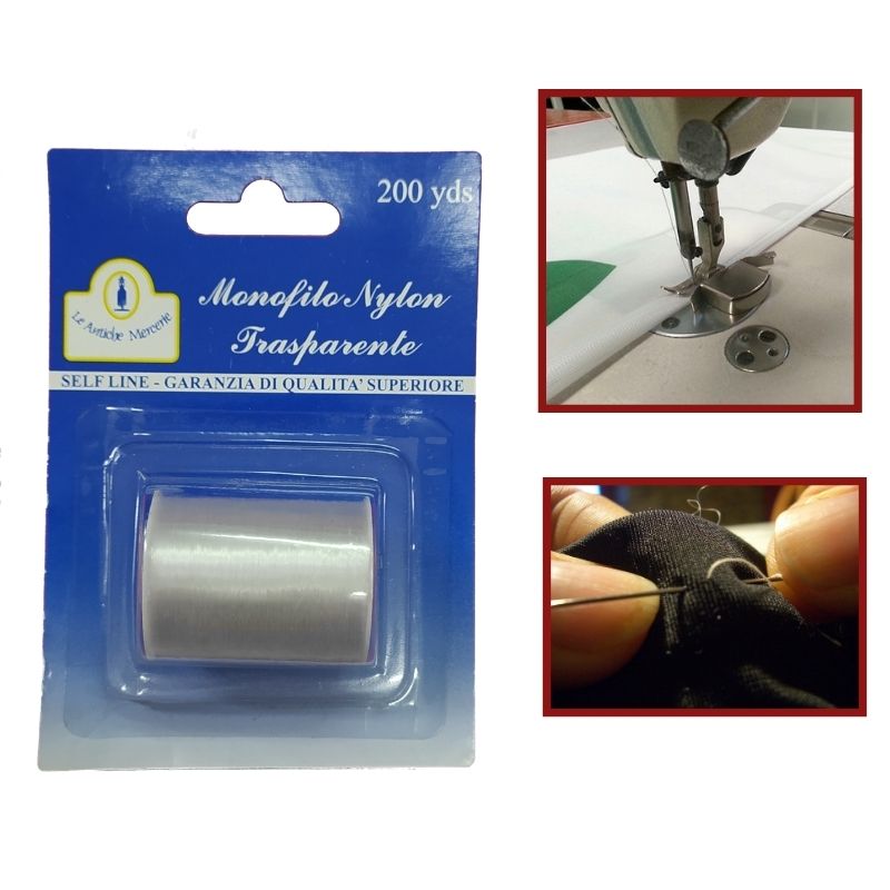 Filo nylon 200 Yrd per cucire a mano o macchina articolo 0122/2