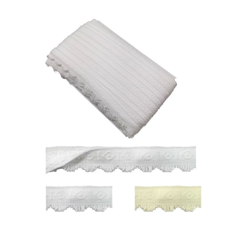 Frangia 100% cotone doppio labbro h mm 23 articolo 511 metri 25