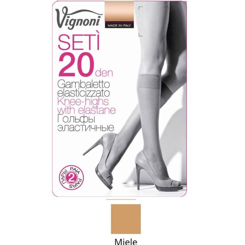 Gambaletto donna setificata articolo Seti 20 den paia 20