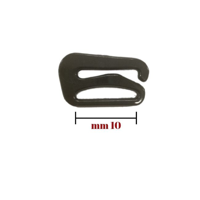 Gancio plastica per bretella reggiseno passo mm 10 pezzi 25