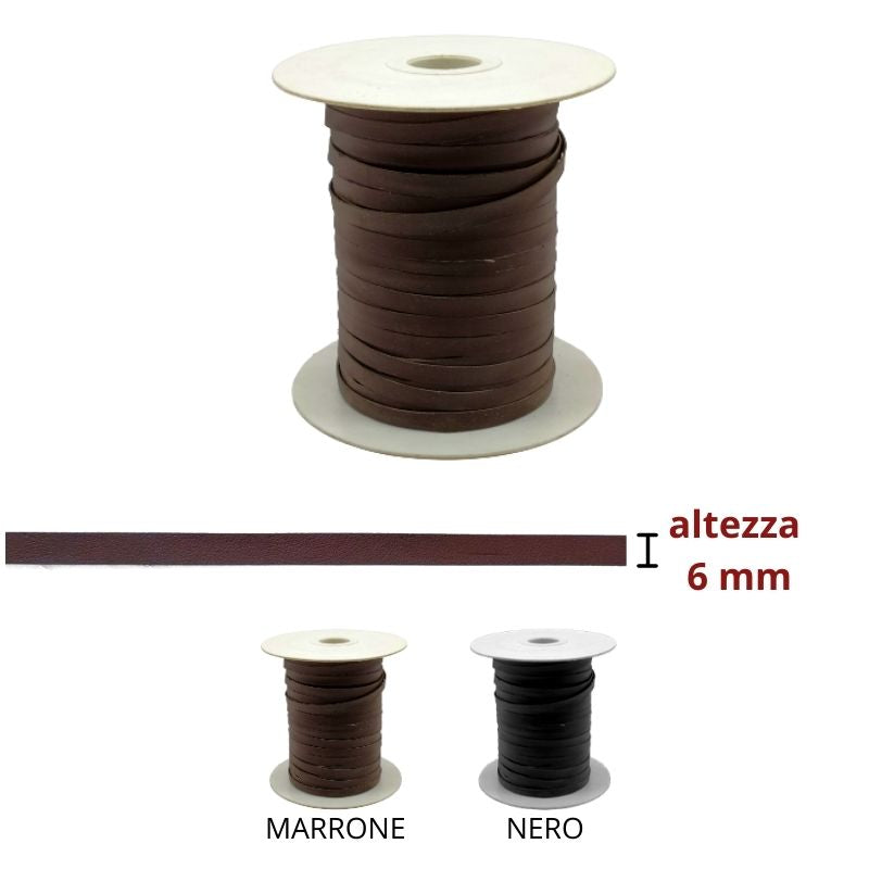 Faux leather ribbon h mm 6 meters 50