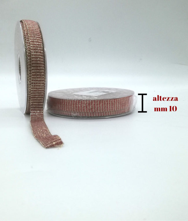 Nastro lino e lamè h cm 1 articolo 796/10 metri 20