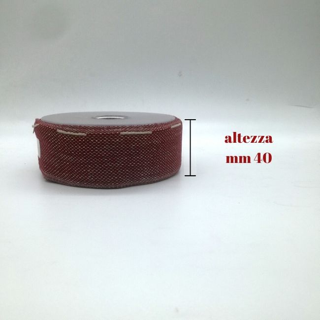 Nastro lino e lamè h cm 4 con tirante articolo 720/1 metri 20