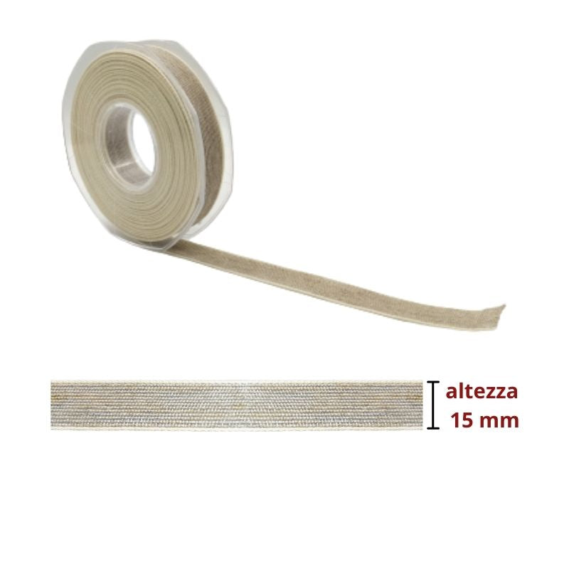 Linen ribbon h mm 15 item F151/15 15 meters