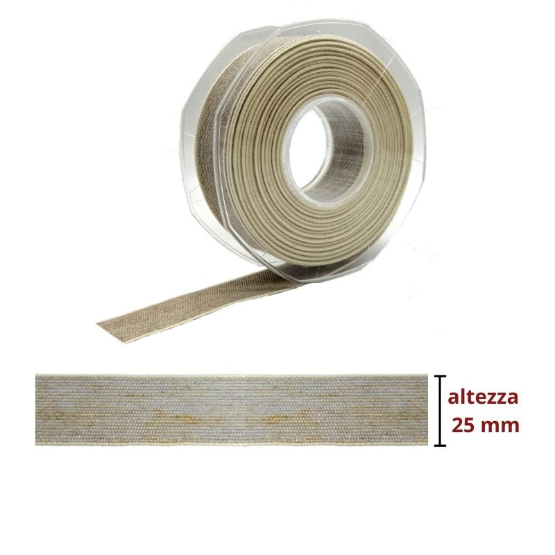 Nastro lino h mm 25 articolo F151/25 metri 15