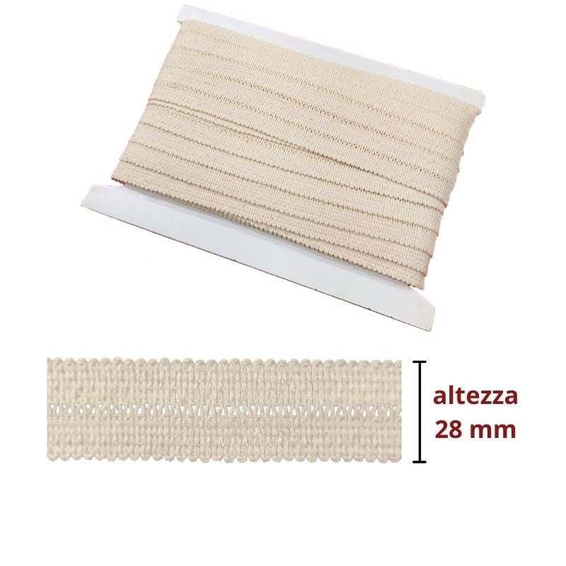 Cotton folding ribbon h mm 28 item 624/CO 20 meters