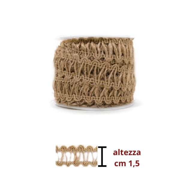 Hemp trimmings h 1.5 cm item 3481/8/31 5 meters