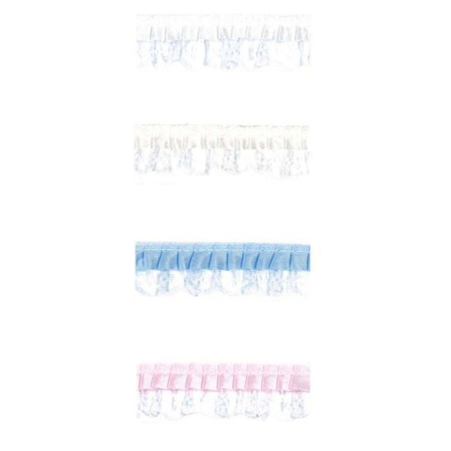 Passamaneria plissè raso e pizzo articolo PS00170 metri 9,14