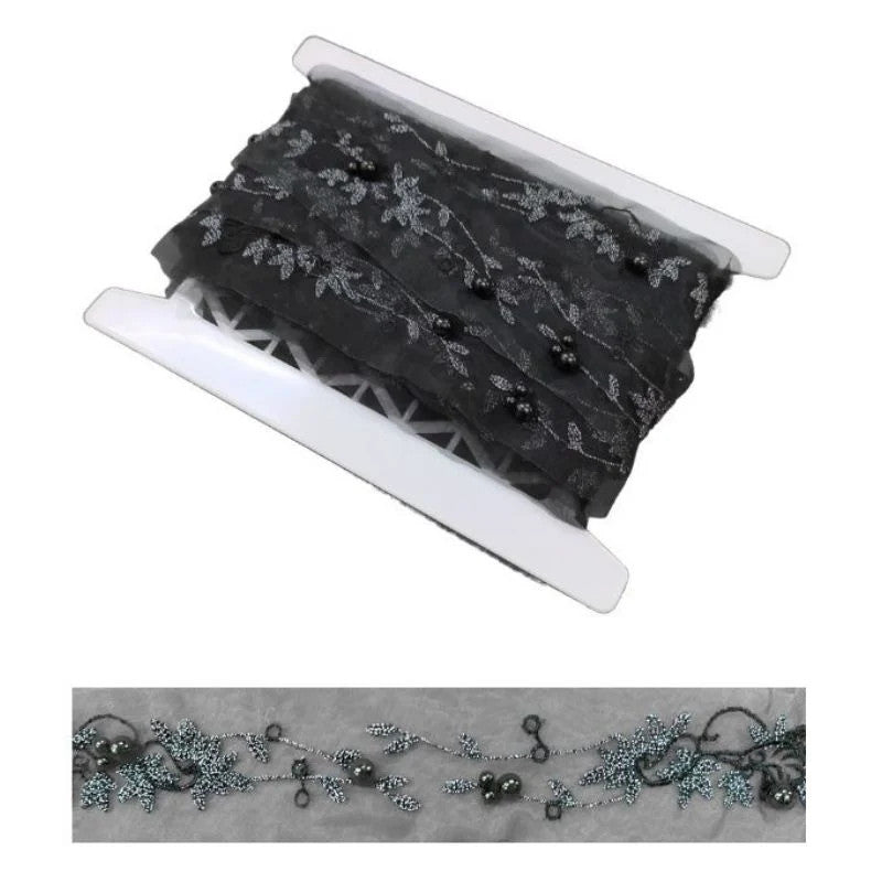 Passamaneria ricamo perle h mm 50 articolo 154.5 metri 10