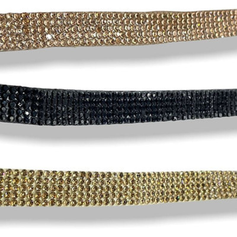 Passamaneria strass base in eco-camoscio articolo FM9894