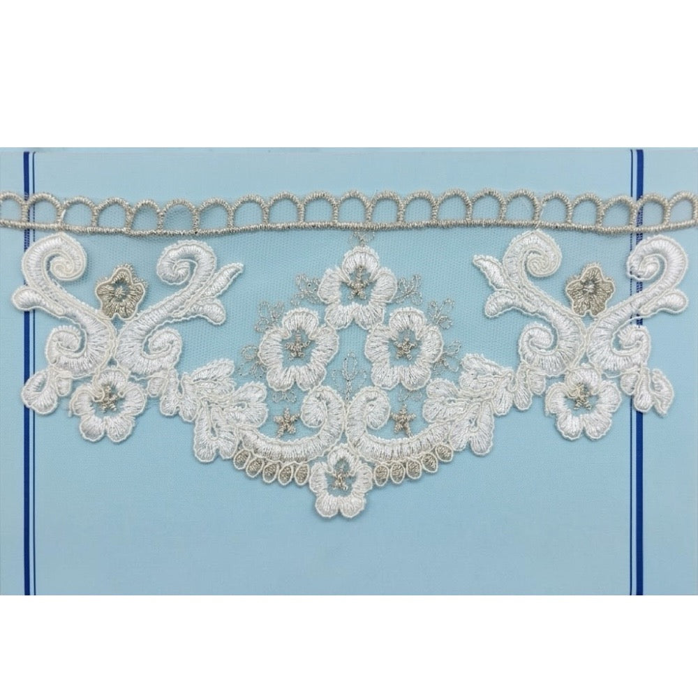 Rebrodé tulle lace H 10 cm item KR003 10 meters