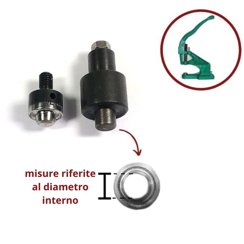 Punzone per occhielli ø mm 4|5|6|8|9 articolo 1054