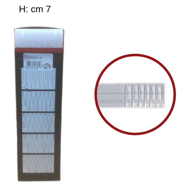 Riloga multitasche modello cannoncino h cm 7 articolo N201/70/MT/TREC metri 50
