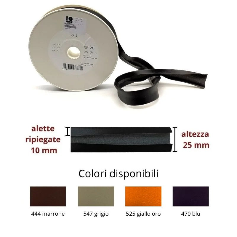 Synthetic leather bias tape h mm 25/10/10 item S1 10 meters