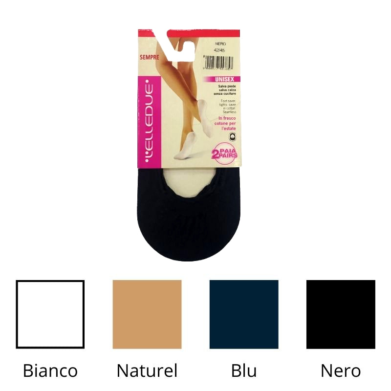 Sempre salvapiede in cotone senza cuciture Elledue paia 24