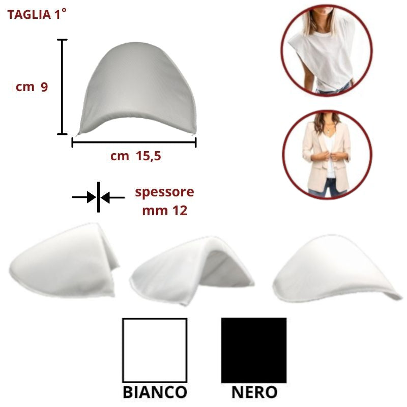 Spalline giro sella foderate taglia 1° articolo 5 paia 12