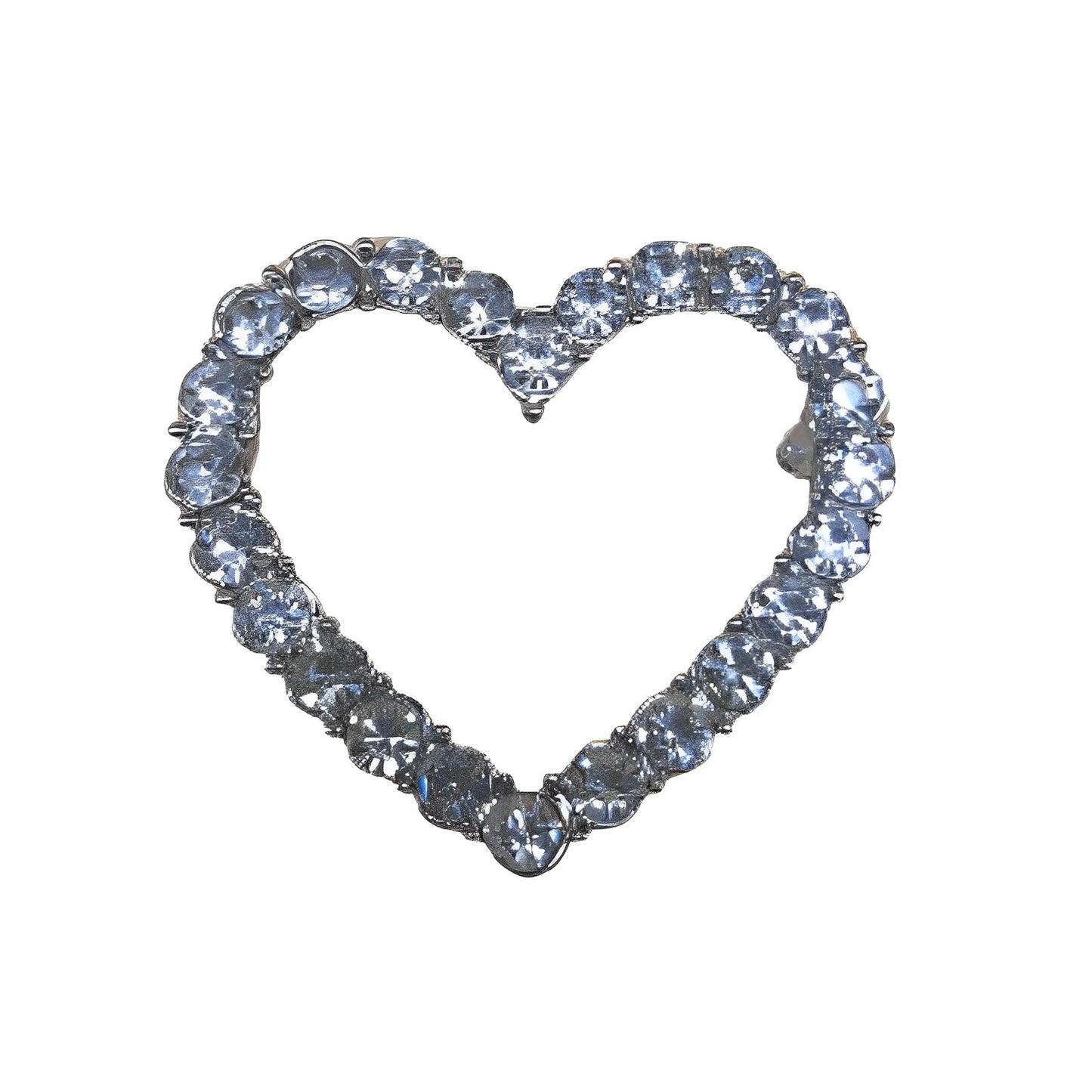 Spilla accessorio cuore strass