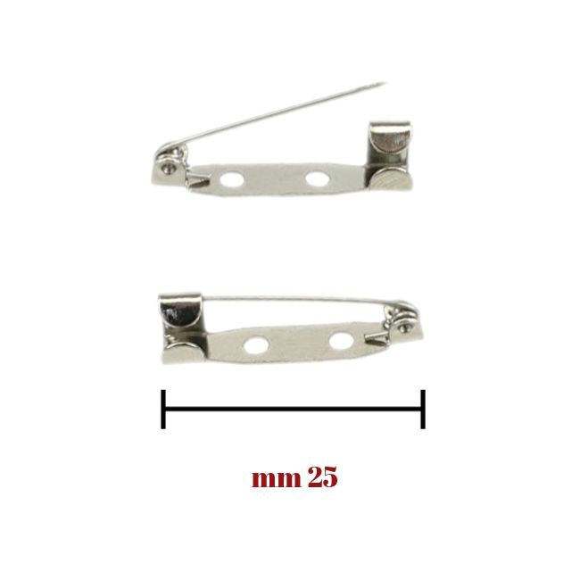 Spilla base forata cucibile h mm 25 articolo 452 pezzi 24