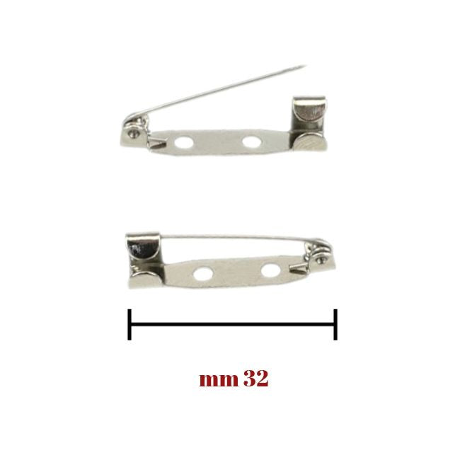 Spilla base forata cucibile h mm 32 articolo 453 pezzi 24