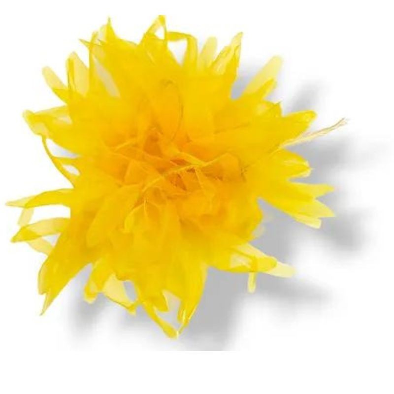 Organza and ostrich feather flower brooch, item Fm10932