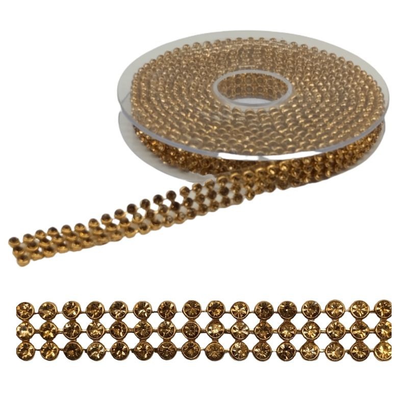 Three-thread hotfix rhinestone item 000230 2.20 meters