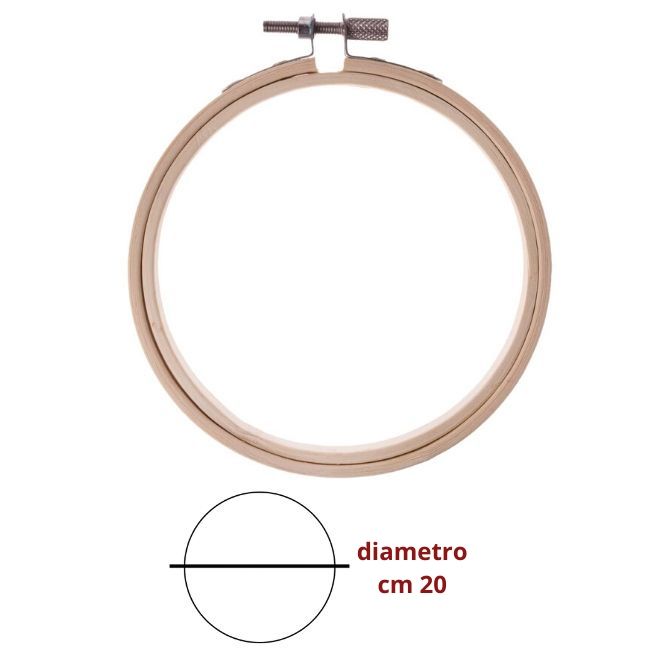 Telaio ricamo in legno ø cm 20 articolo 3601/6