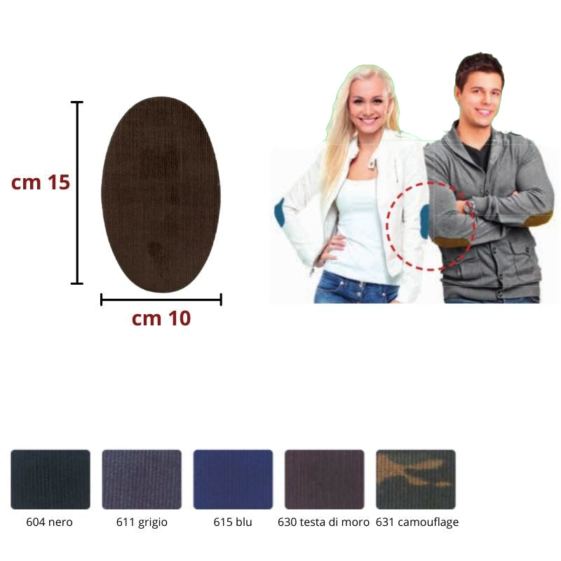 Toppe velluto rigato termoadesive articolo 25