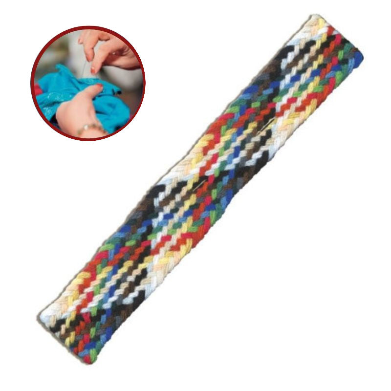 Wool braids for darning sewing thread perch
