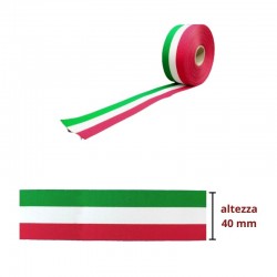 NASTRO TRICOLORE POLIESTERE CM 4 ROTOLO DA 20 MT/ 585