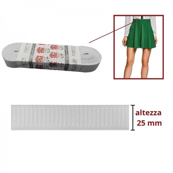 GRO ELASTICO MM 25 PEZZA DA 10 MT / 2300/2