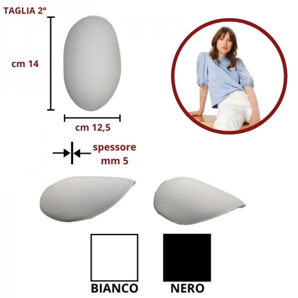 SPALLINE KIMONO IN SPUGNA RIVESTITE IN MAGLINA TAGLIA 2° art 65L