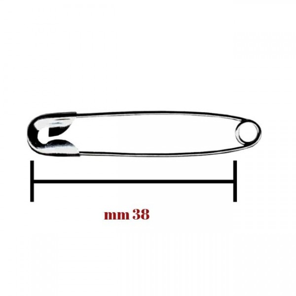 SPILLE SICUREZZA MISURA 2 MM 38 CONFEZIONE DA 288 PEZZI / 2803