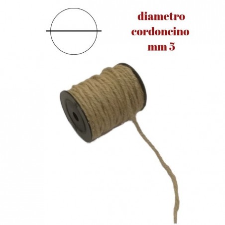 CORDONE JUTA MM 5 NATURALE ROTOLO DA 20 MT / 553/05