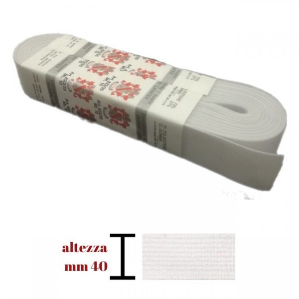 ELASTICO GALLONE MM 40 PEZZA DA 10 MT/ 822/40