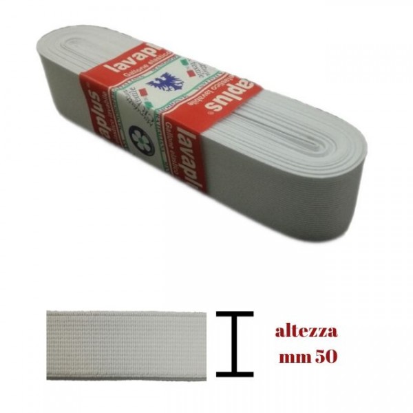 ELASTICO GALLONE MM 50 PEZZA DA 10 MT LAVAPLUS / 9140/50